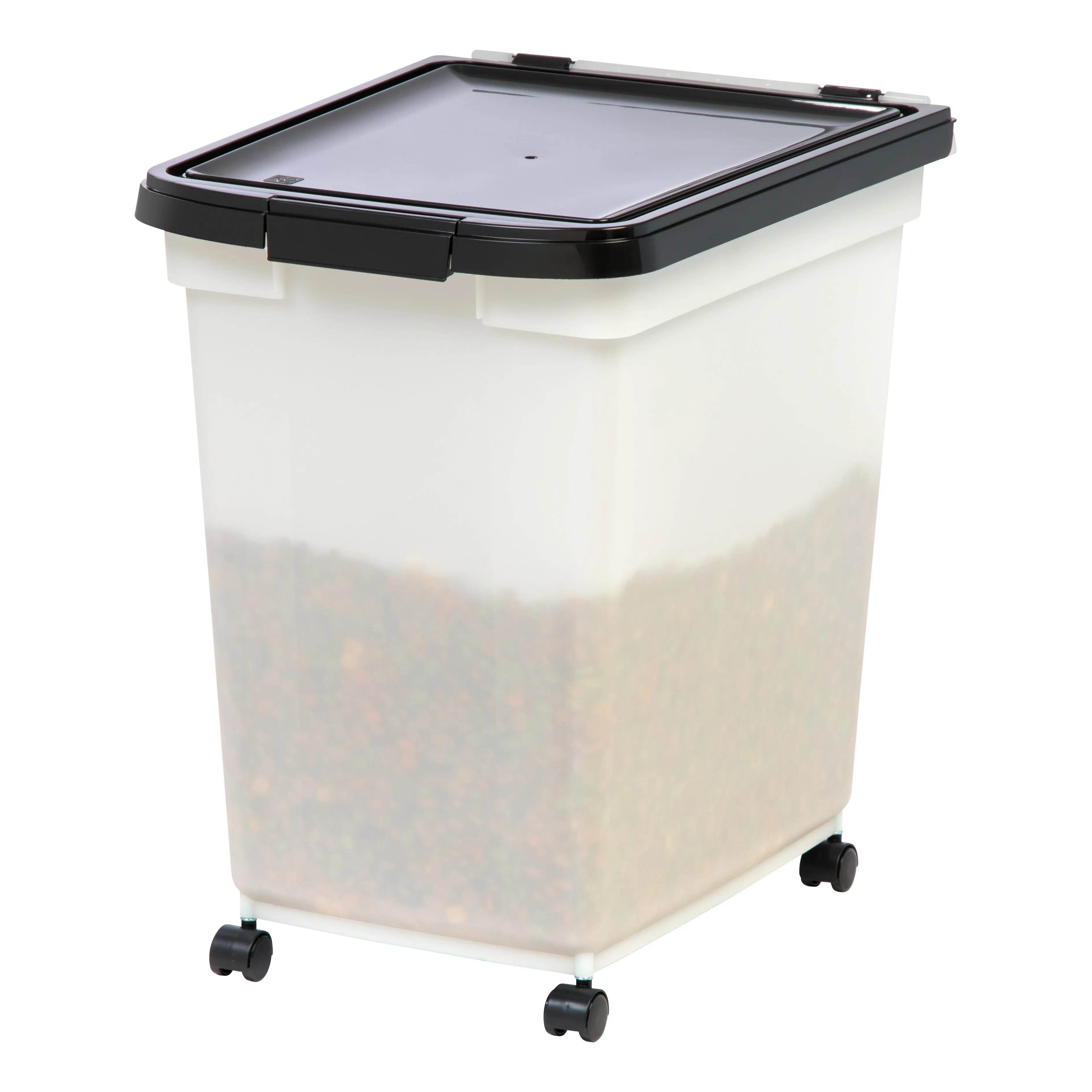 65 Quart WeatherPro® Airtight Pet Food Container, Black/Pearl