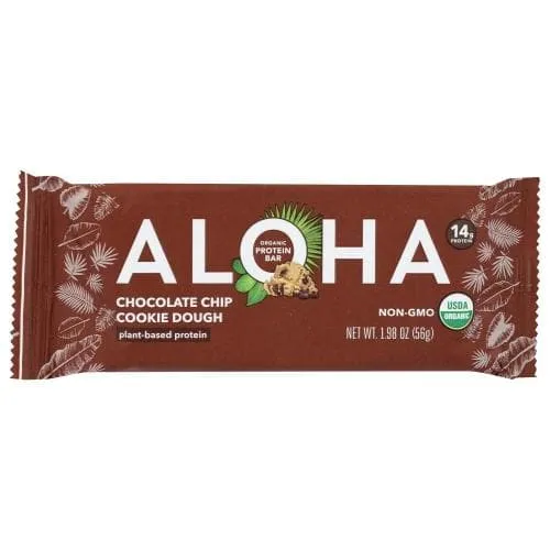 Aloha - Protein Bar Chocolate Chip Cookie Dough, 1.9 oz | Pack of 12