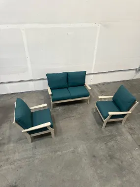 Braxton Loveseat and 2 Club Chairs