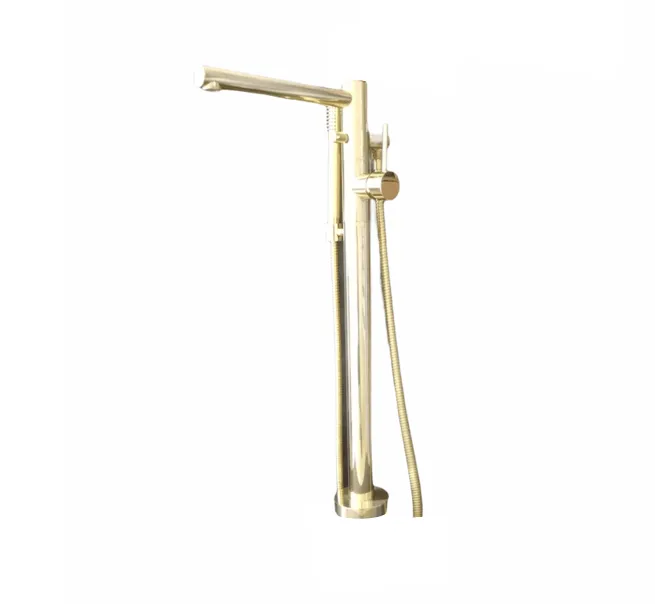 BT77 Floor mounted bath tap with mixer & hand shower