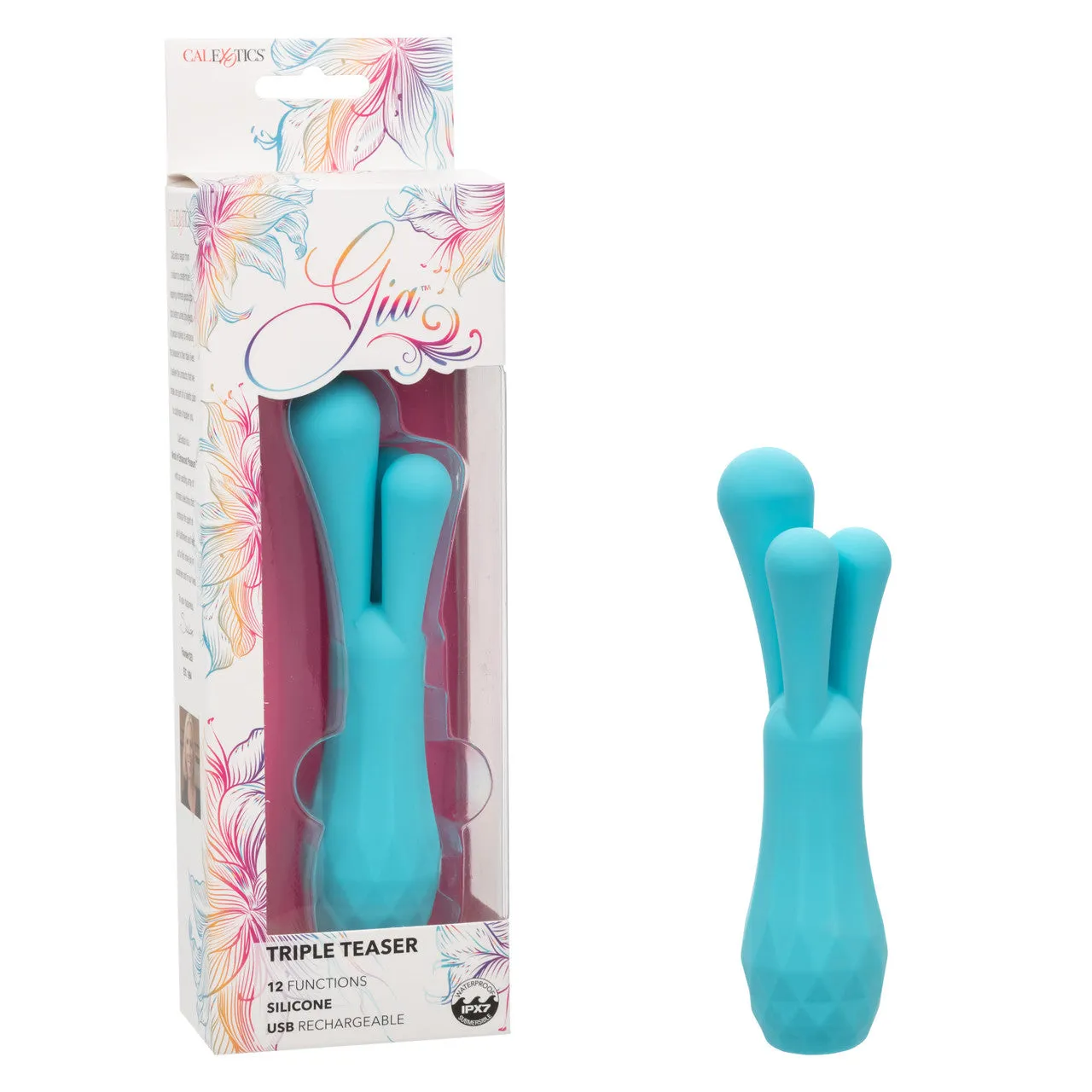 CalExotics Gia Triple Teaser Silicone Rechargeable Vibrator