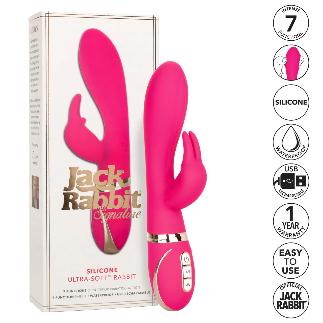 Calexotics Jack Rabbit® Signature Silicone Ultra-Soft™ Rabbit