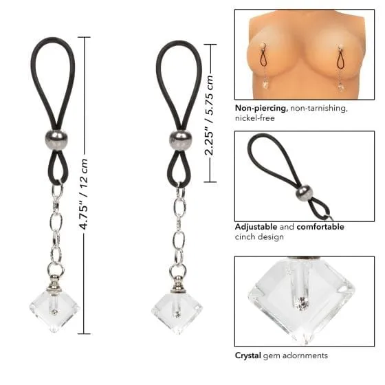 Calexotics Non-Piercing Nipple Jewelry Crystal Teardrop