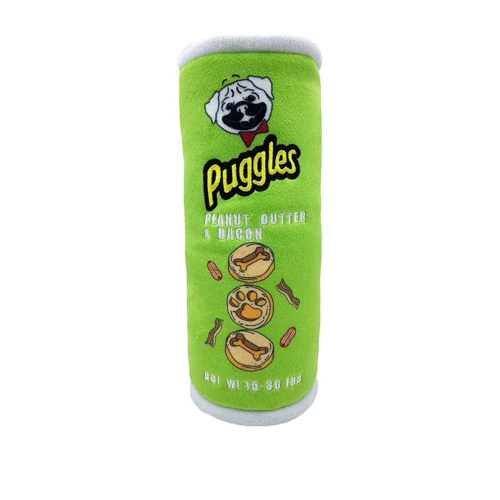 Can of Puggles Plush Dog Toy