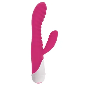 Celia 20x Ribbed Silicone Rabbit Vibe- Pink