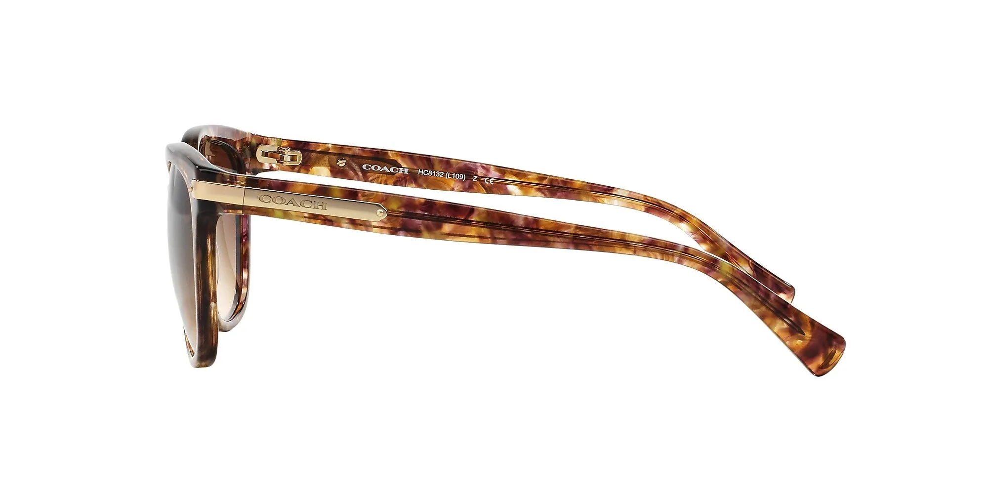 Coach Cat Eye Non-Polarized Sunglasses - Confettit Light Brown/Brown Gradient