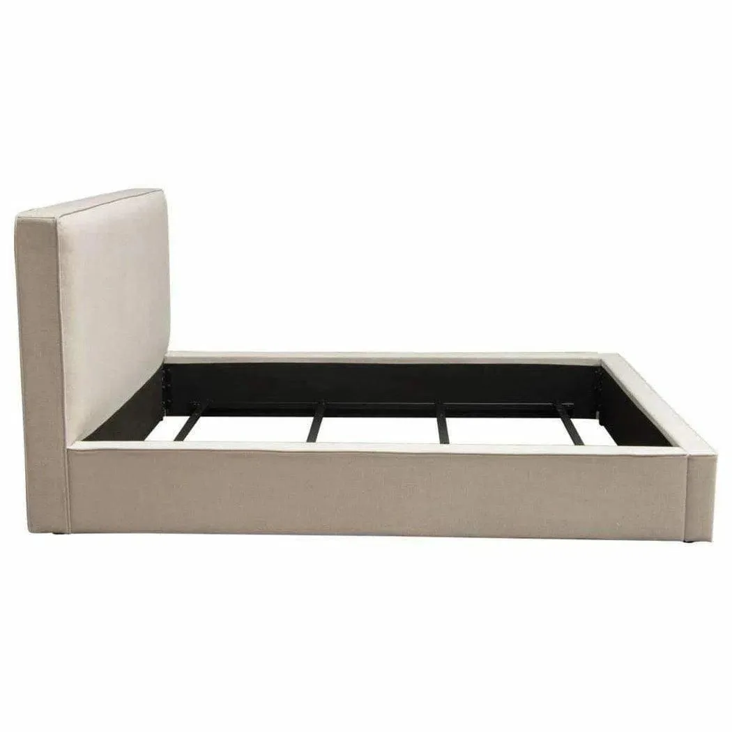 Contemporary Brown Low Profile Bed Frame