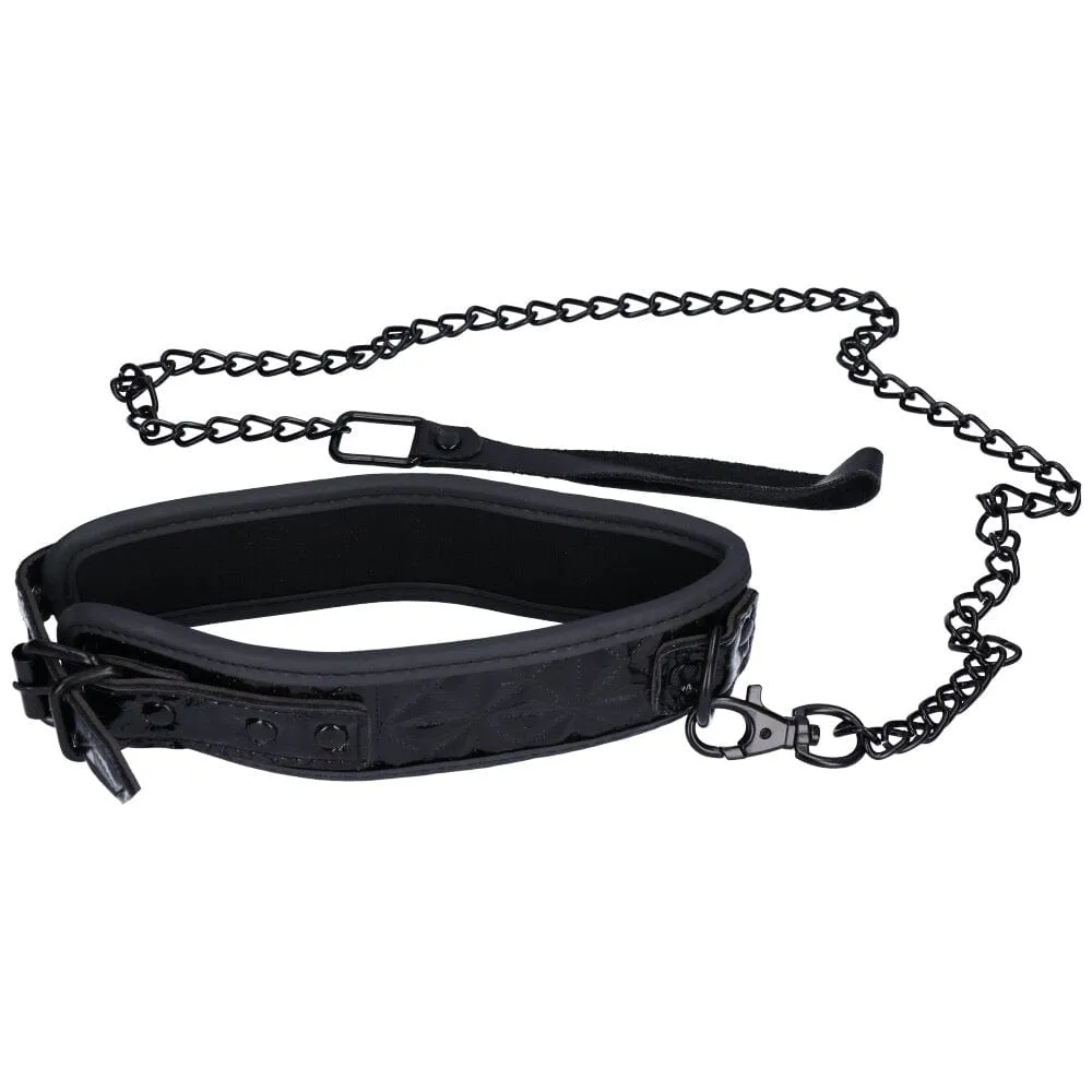 Dark Amour Fetish Bondage Collar with Leash