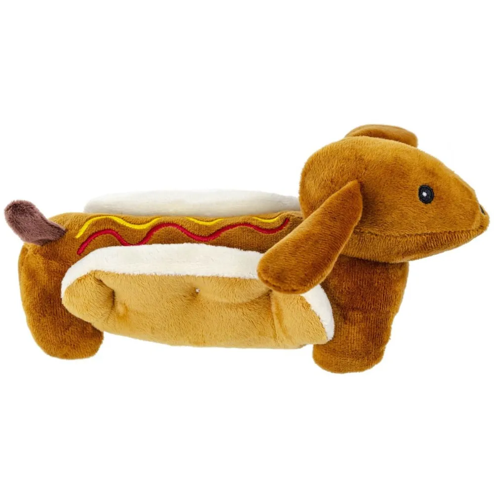 Dog in a Bun Plush Dog Toy