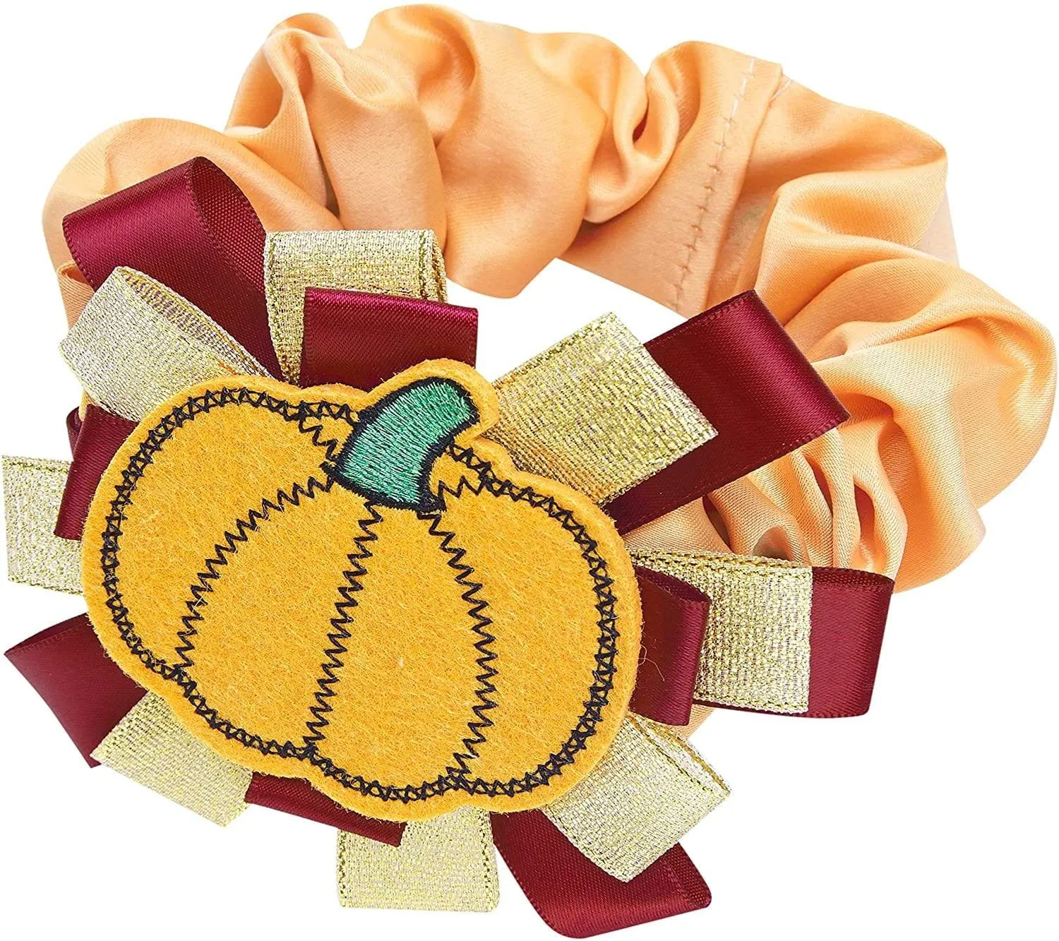 Fall Pumpkin Thanksgiving Dog Collar Cover Accessory