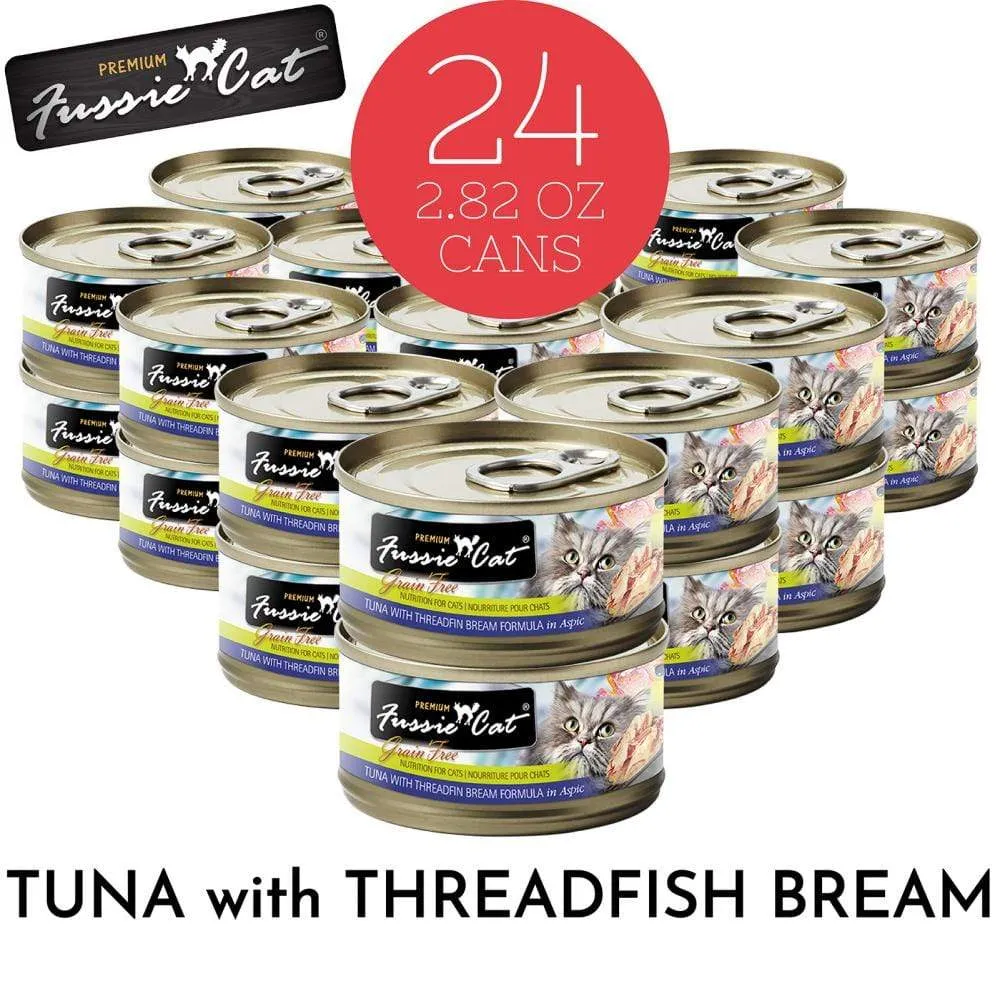 Fussie Cat Grain Free Premium Tuna with Threadfin Bream in Aspic Canned Cat Food