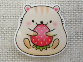 Hamster Eating a Strawberry Needle Minder, Cover Minder, Magnet