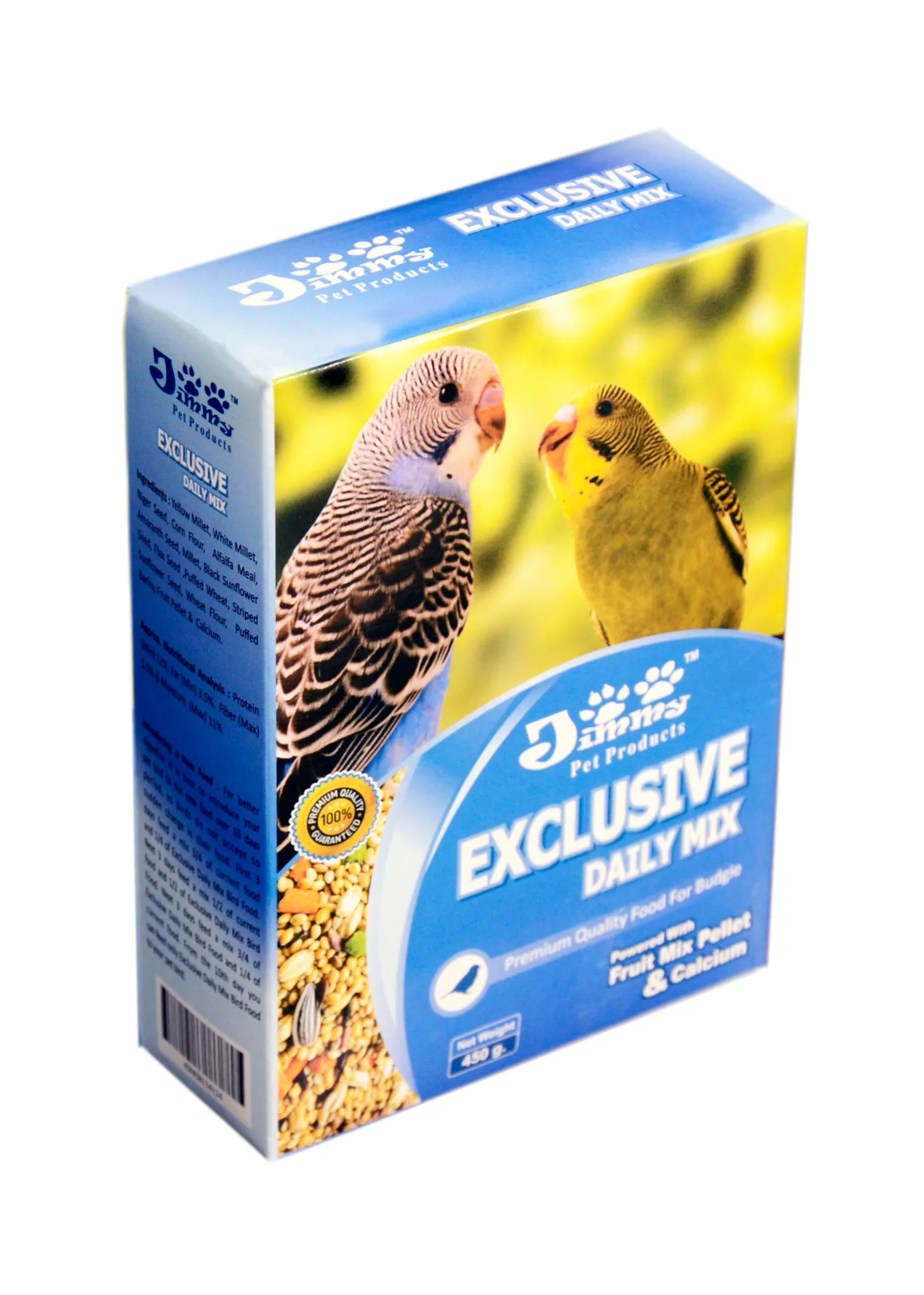 JiMMy Pet Products Budgie Food Exclusive Daily Mix Bird Food for Budgies 450GM