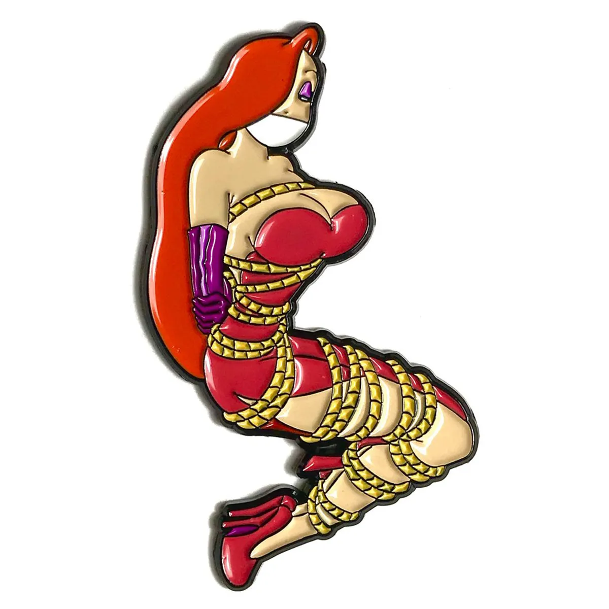 Kinky Jessica Rabbit BDSM Enamel Pin by Geeky & Kinky Pins