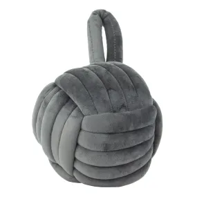 Knot Velvet Door Stop Charcoal