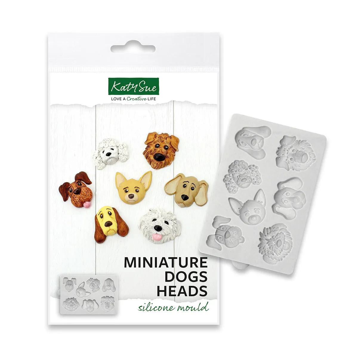 Miniature Dogs Heads Silicone Mould