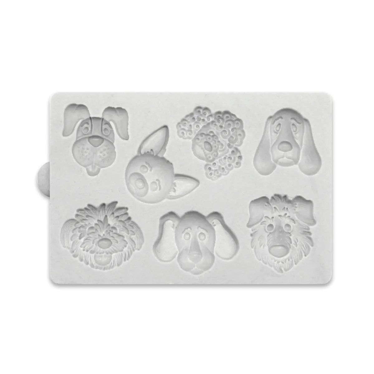 Miniature Dogs Heads Silicone Mould