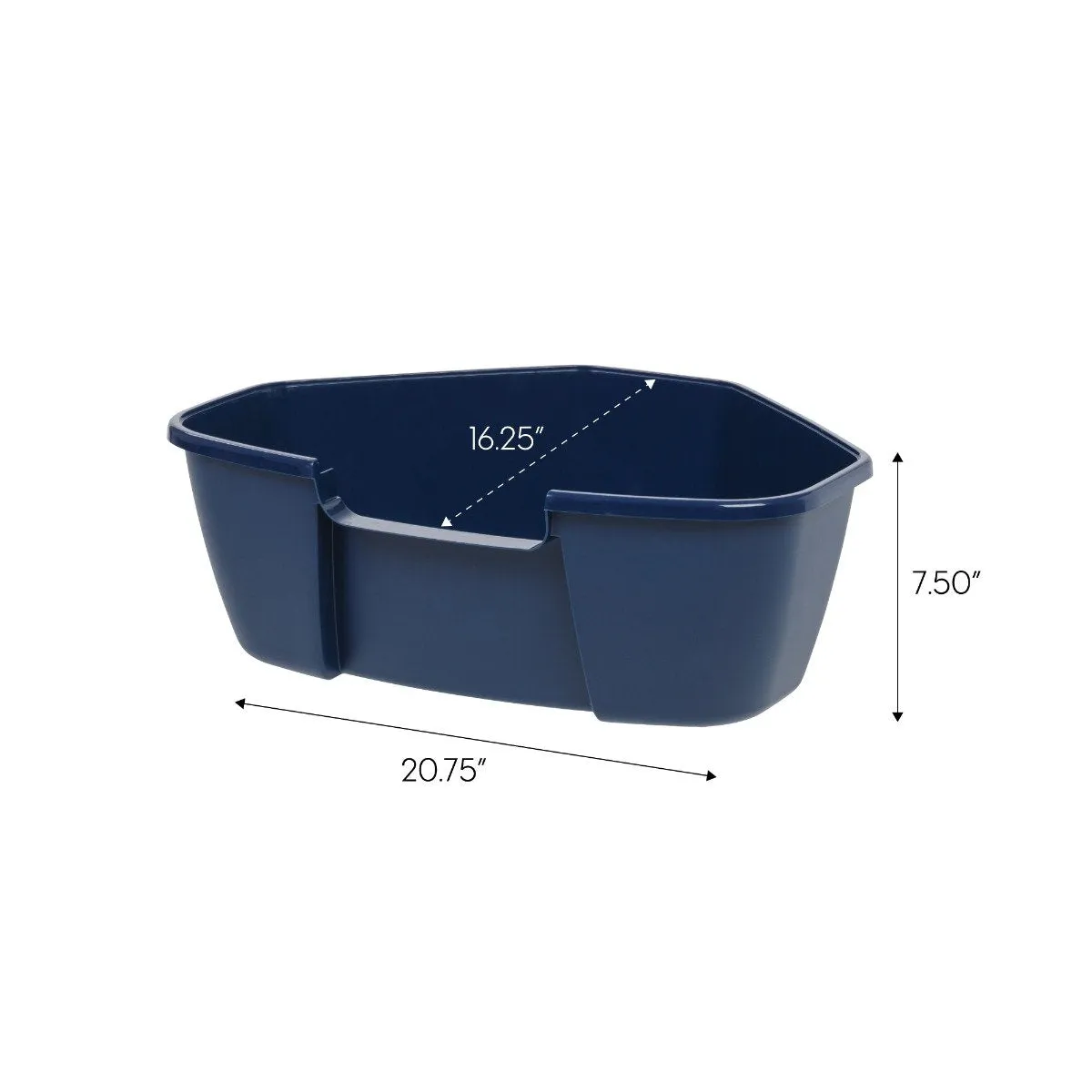 Open-Top Cat Litter Pan - Large Corner