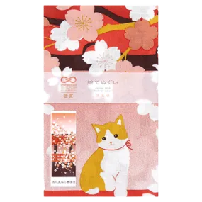 Picture Tenugui - Ohanami Cat