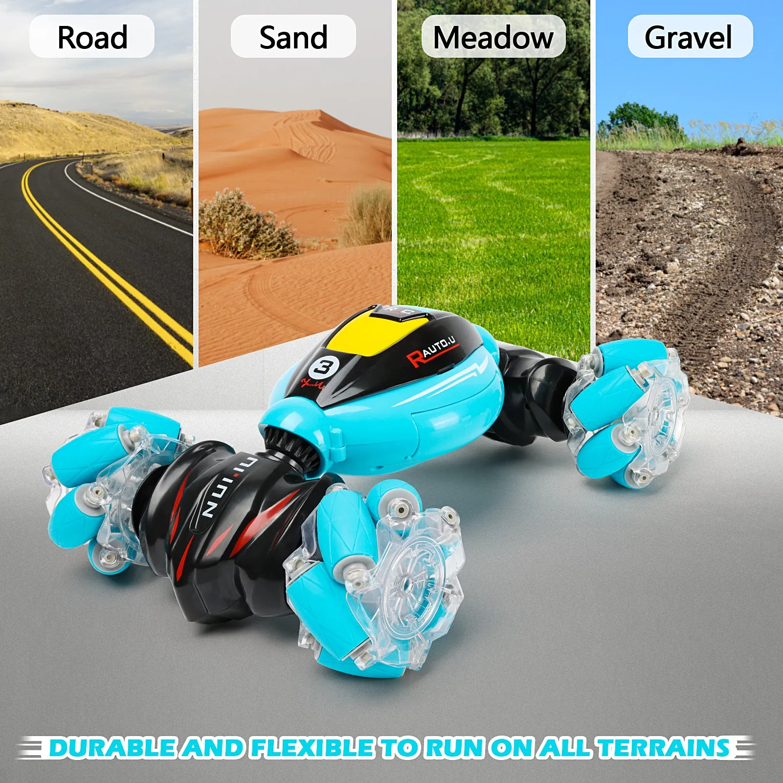 RC Cars Gesture Sensing Stunt Car - Best Gifts for Boys 6-12 Year Old 360° Rotating 4WD Remote Control Car Transform 2.4Ghz Hand Controlled Car Birthday Presents for Kids Age 7 8 9 10 11 yr