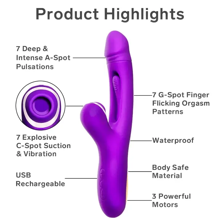 Sam Ⅳ - Vibrator with Flapping Vibration & Clitoral Suction