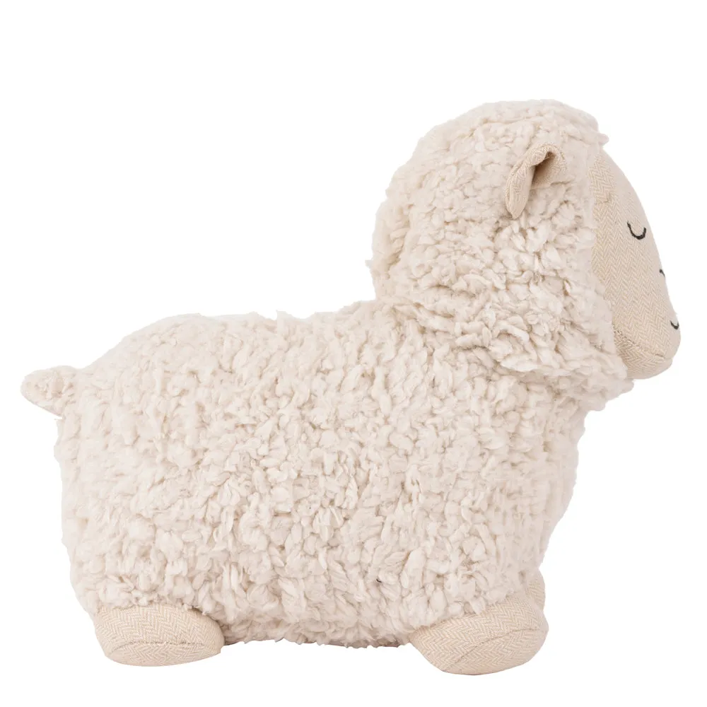 Sheep Shearling Fleece Door Stop White