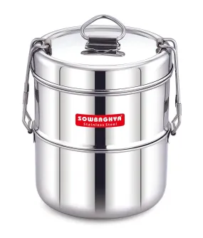 Stainless Steel Lunch Box -Double