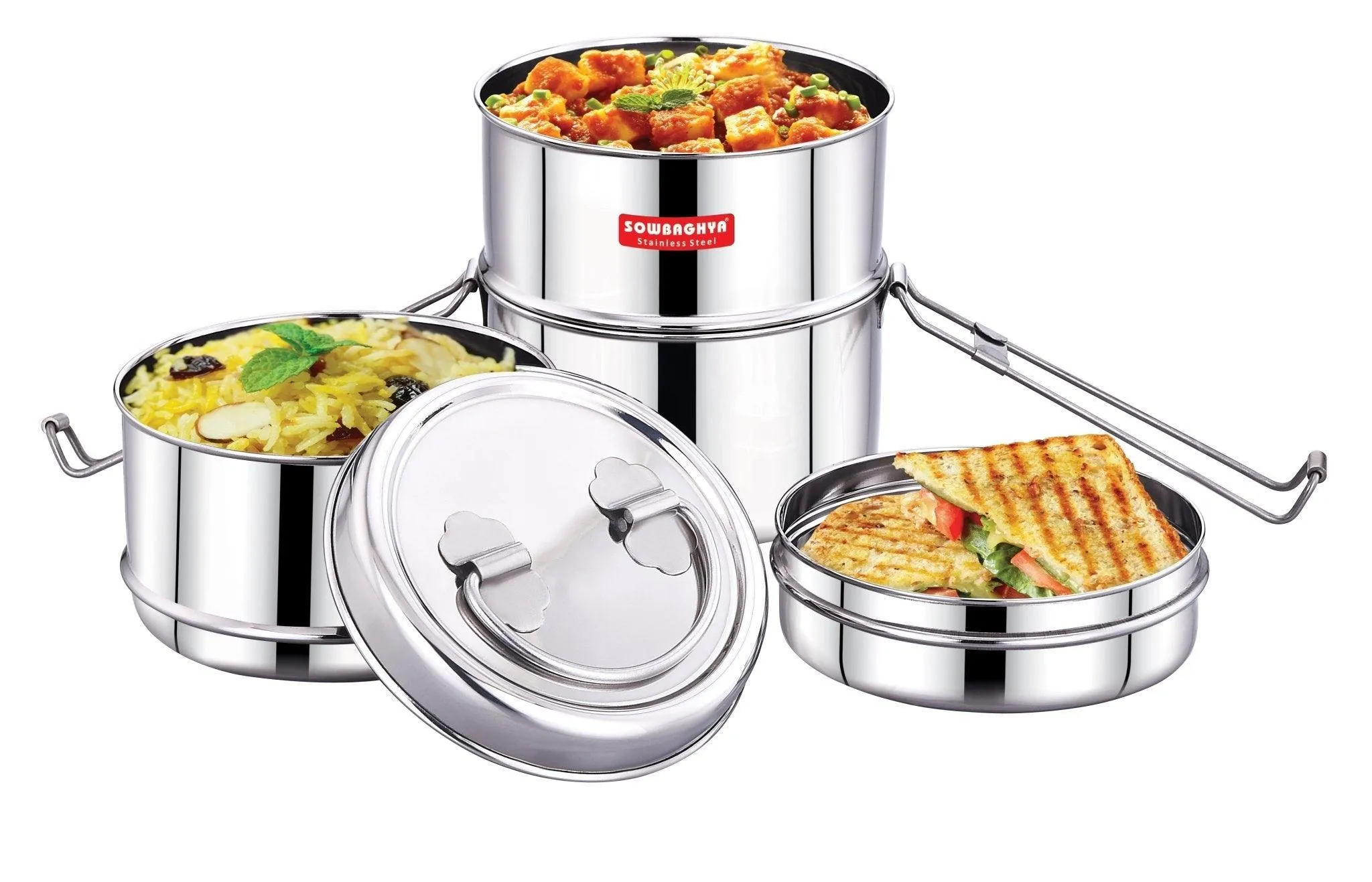 Stainless Steel Lunch Box -Triple