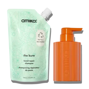 the kure strength repair shampoo | forever friend bottle   pouch duo