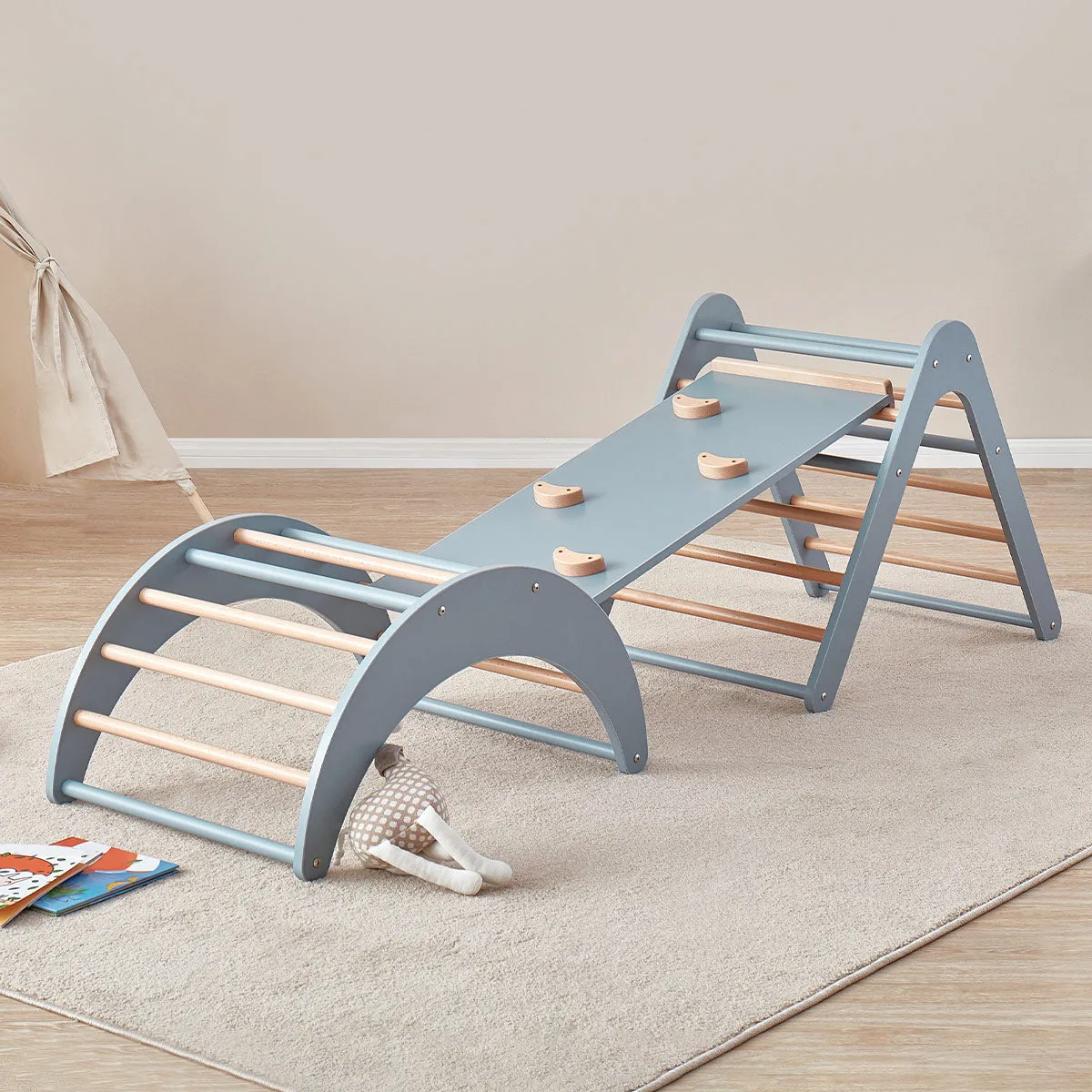 Tidy Pikler Climbing Triangle & Ramp 2 Piece Set