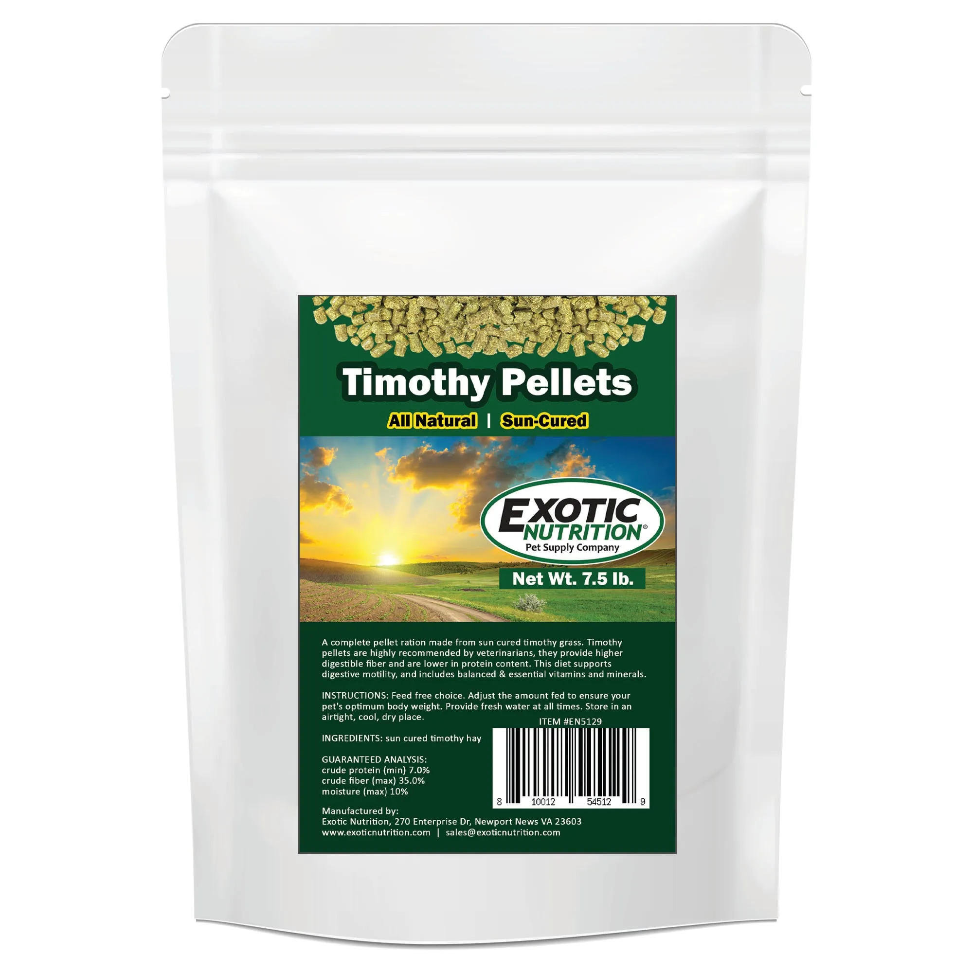 Timothy Pellets Rabbit & Guinea Pig Food