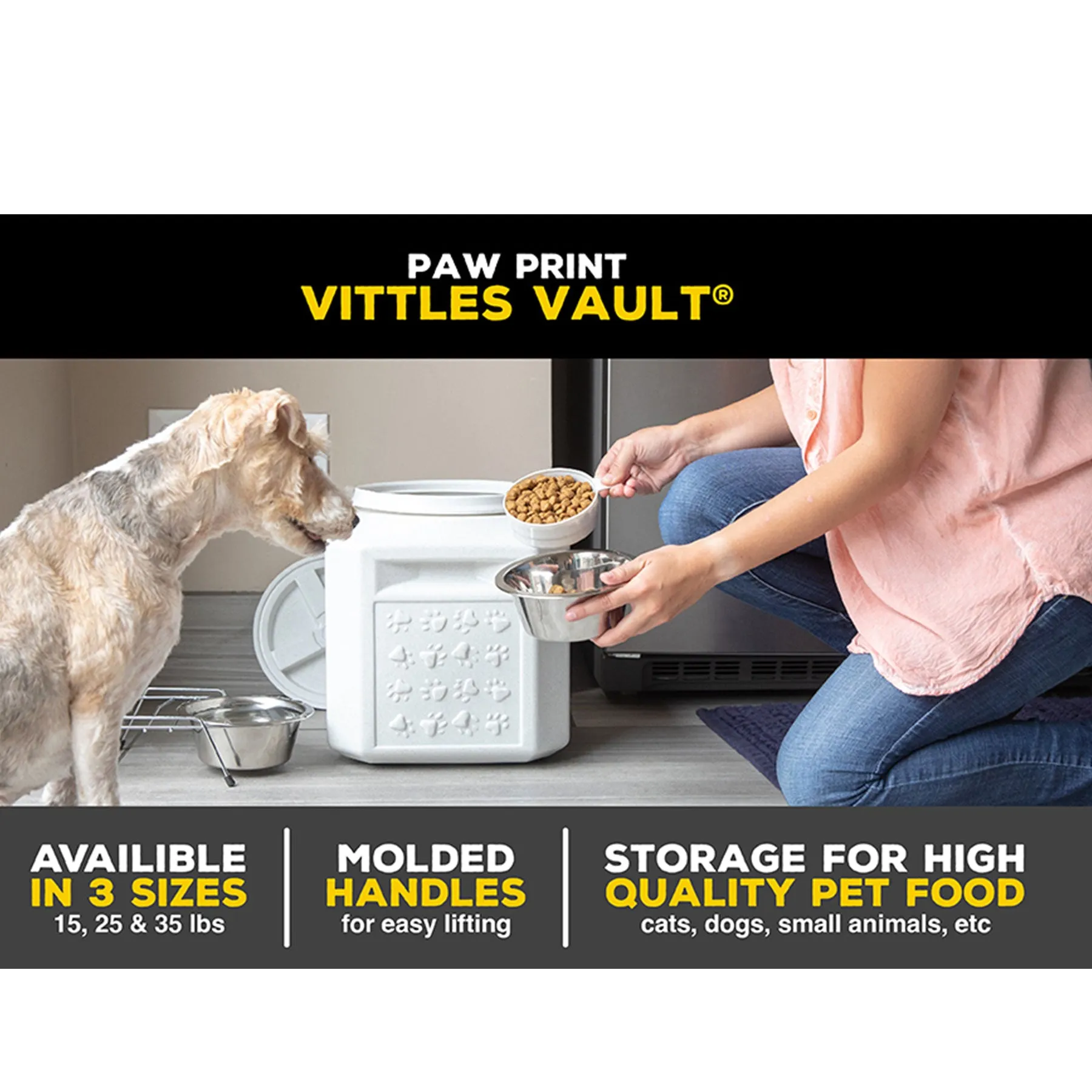 Vittles Vault Pawprint Outback Food Storage Container